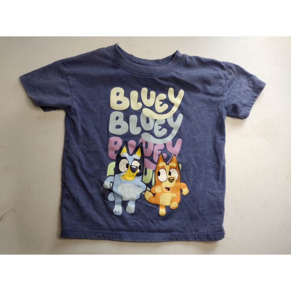 Bluey Bingo Graphic Tee Heather Blue Toddler T-Shirt 3T